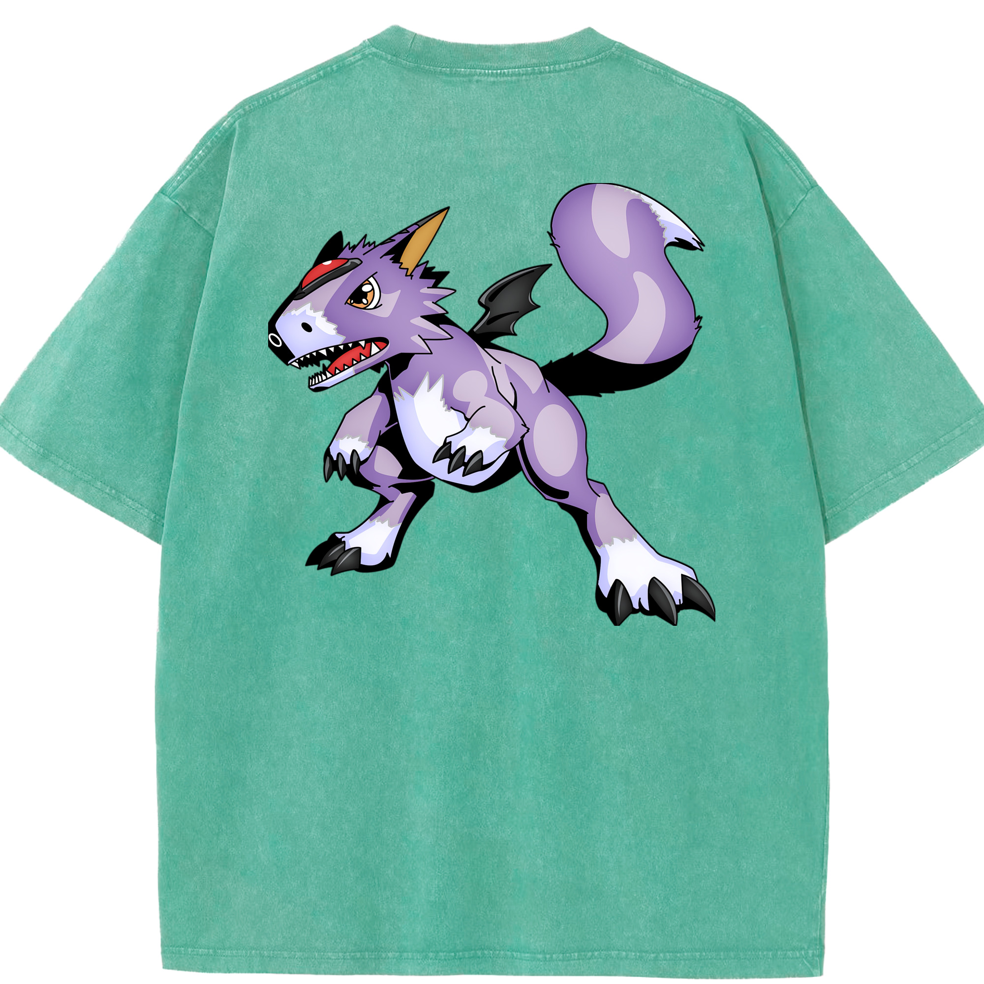 （画像用） Digimon デジタルモンスター/デジモン 綿100% ヴィンテージ風 半袖Tシャツ（背面プリント）